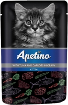 Apetino Kitten пауч д/котят Тунец и морковь в соусе 85г, 100732