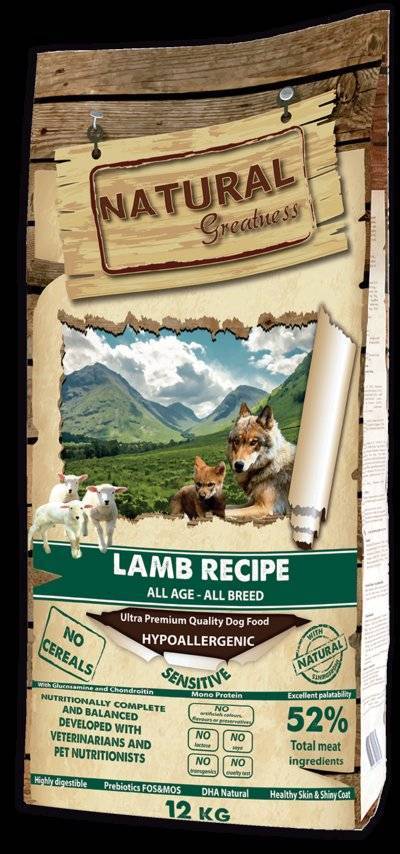 Natural Greatness Lamb Recipe Sensitive сухой корм для собак 12 кг, ASK43CO12