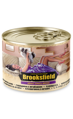 Brooksfield Консервированный корм для собак мелких пород Говядина с Ягнёнком и рисом 5654007, 0,200 кг, 53843, 53843