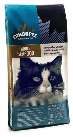 Chicopee корм для взрослых кошек всех пород, с морепродуктами 2 кг