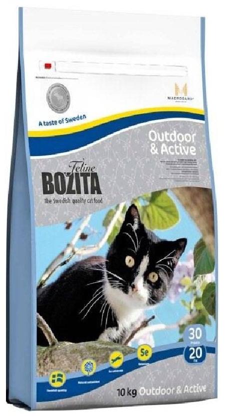 Bozita корм для взрослых кошек всех пород, энергия и выносливость, курица 10 кг