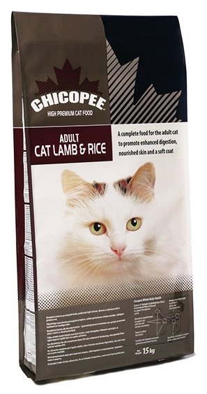 Chicopee корм для взрослых кошек всех пород, гипоаллергенный, с ягненком и рисом 2 кг