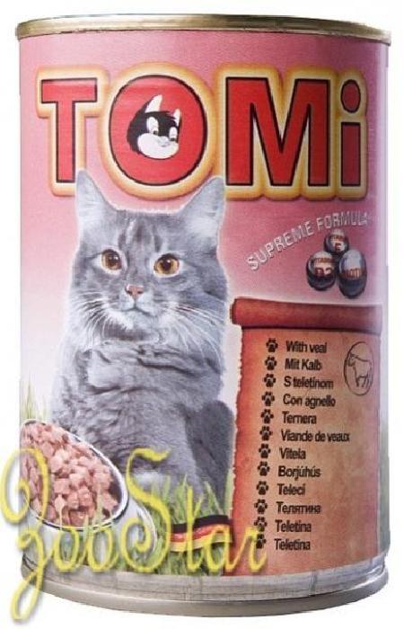    TOMI консервы для кошек 400г  телятина , 1800100449