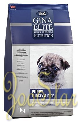 Gina Elite корм для щенков, индейка и рис 15 кг
