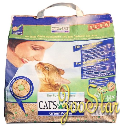 Cats Best Комкующийся древесный наполнитель для кошек и котят, 8л (Sensitive) 65603 | Sensitive, 2,9 кг 