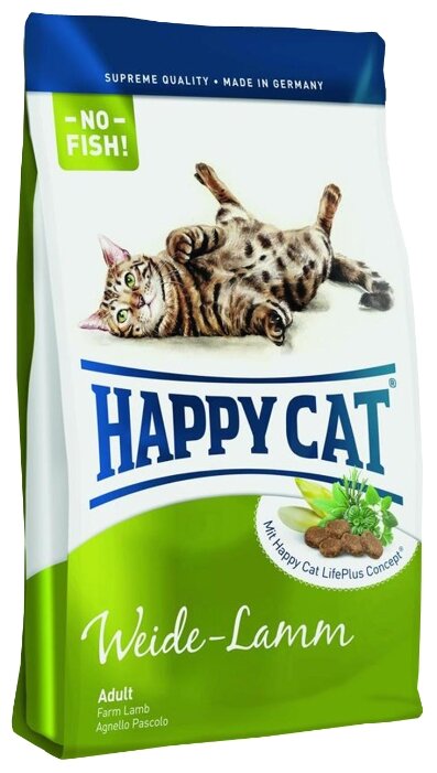 Happy cat Суприм для кошек с ягненком (Adult mit Weide-Lamm) 70031/70189, 4,000 кг