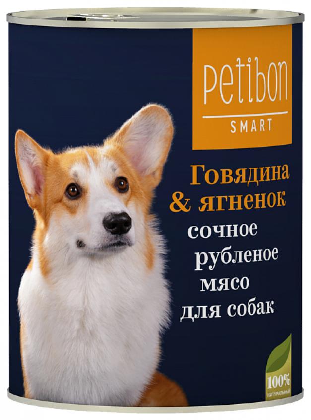 Petibon Smart влажный корм для собак всхе пород и возрастов, говядина и ягненок 410 гр