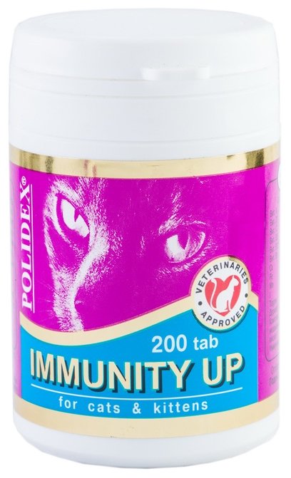 Polidex Витамины для кошек для повышения иммунитета 200таб (Immunity Up) 786417530 | Immunity Up, 0,075 кг, 24559
