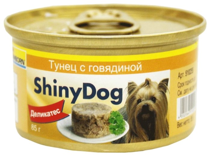 Gimborn Shiny Dog влажный корм для взрослых собак, тунец с говядиной 85 гр, 200100428