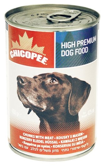 Chicopee влажный корм для собак всех пород, кусочки говядины в соусе 1,230 кг