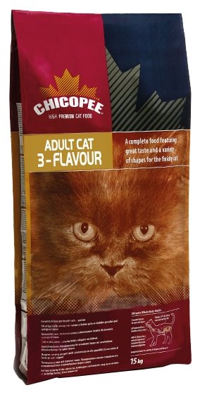 Chicopee корм для взрослых привердливых кошек всех пород, с рыбой, свининой, птицей 400 гр