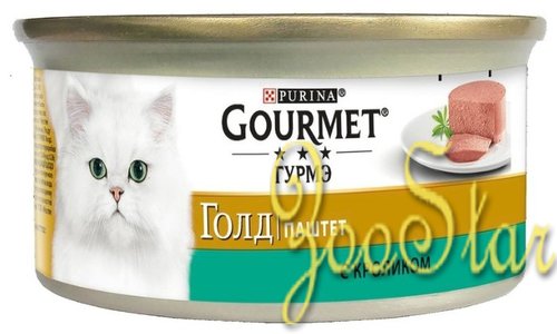 Gourmet ВВА Консервы Паштет Gourmet Gold с кроликом для кошек - 121825481231813212439966 0,085 кг 22952