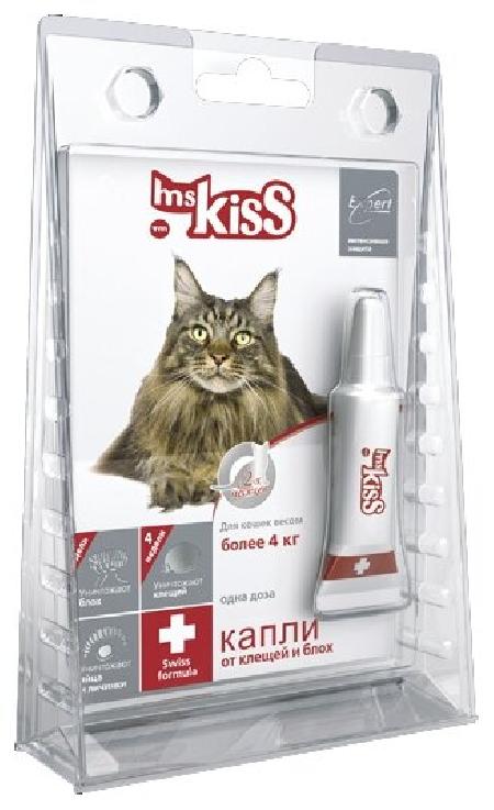 Мисс Кисс капли для кошек более 4кг инсектоакарицидные 0,8мл, 29886