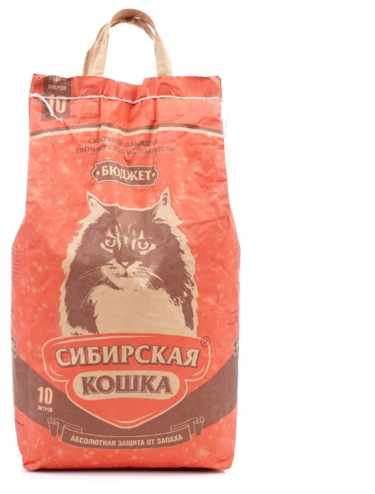 Сибирская кошка Бюджет: Впитывающий наполнитель, 10л, 4,7 кг 