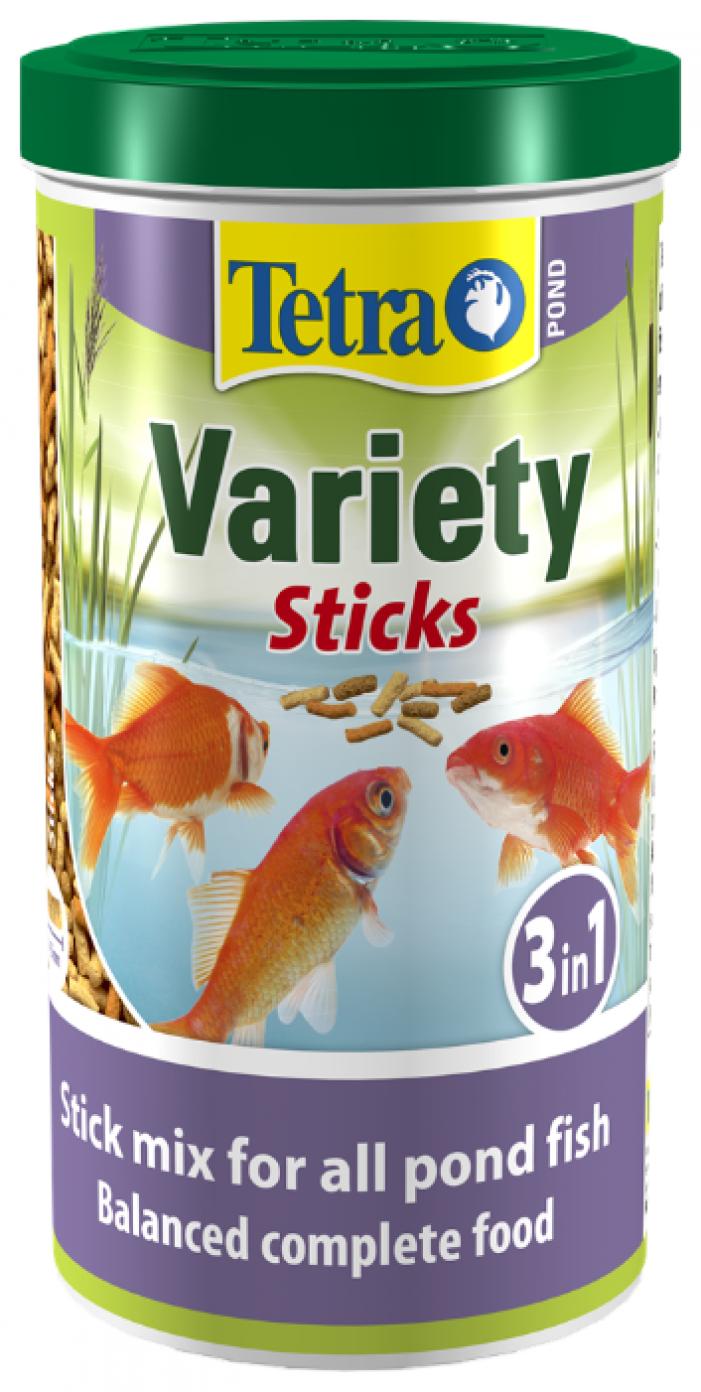 Корм для прудовых рыб Tetra Pond Variety Sticks 1 л, смесь из 3-х видов палочек