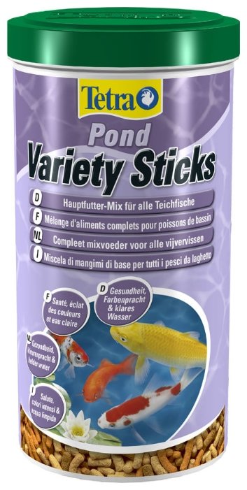 Корм для прудовых рыб Tetra Pond Variety Sticks 1 л, смесь из 3-х видов палочек