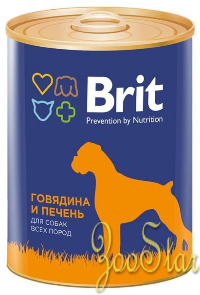 Brit Консервы для собак Premium by Nature с говядиной и печенью (Red Meat&Liver) 40216 | Red Meat&Liver, 0,85 кг 