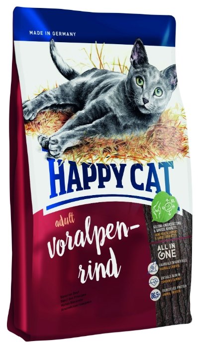 Happy cat Суприм для кошек с альпийской говядиной 70036/70199			, 0,300 кг, 21518