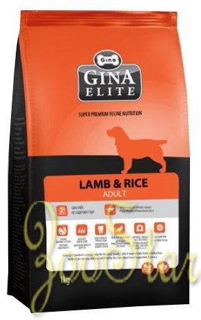 Gina Корм для собак DOG Elite Lamb & Rice 3 кг