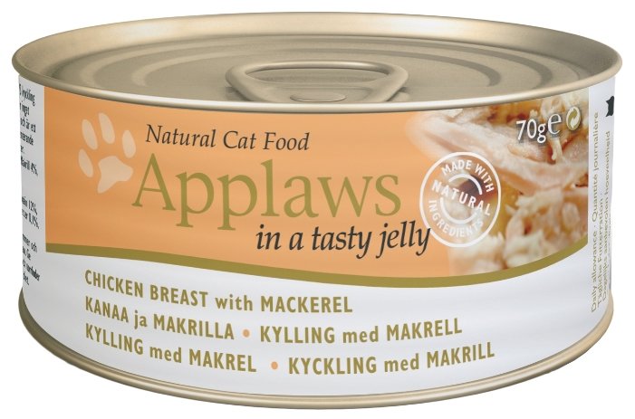 Applaws влажный корм для взрослых кошек всех пород, скумбрия и курица 70 гр, 3200100641