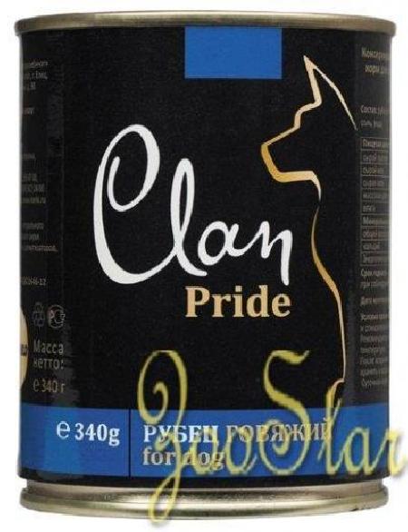 Clan Pride влажный корм для взрослых собак всех пород, рубец говяжий 340 гр