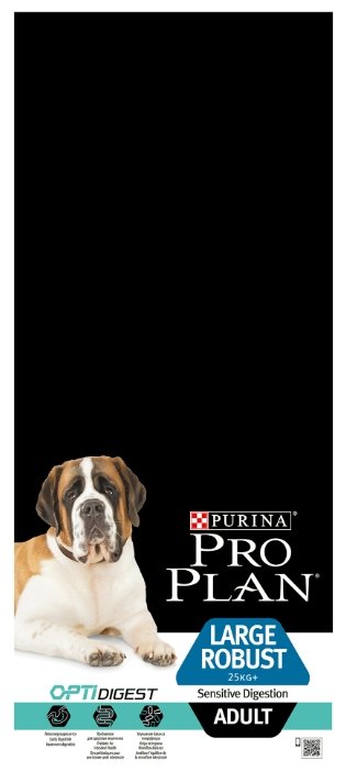 Purina Pro Plan Сухой корм для собак крупных пород с мощным телосложением с чувствительным пищеварением с ягненком (Large Adult Robust Lamb) 12294786 12377395 14,000 кг 40602, 3600100530