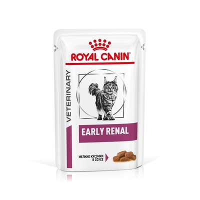 Royal Canin (вет. паучи) RC Для взрослых кошек при ранней стадии почечной недостаточности (Early renal feline sauce) 12430008A0, 0,085 кг 