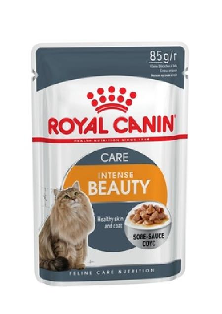 Royal Canin паучи ВИА Упаковка 24шт для сайта RC Кусочки в соусе для кошек 1-10лет: идеальная кожа и шерсть (Intense Beauty) 40710008R0 2,04 кг 21618.1