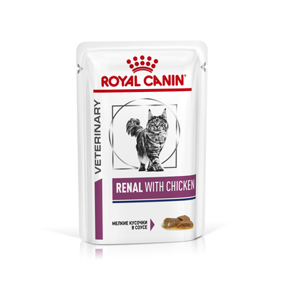 Royal Canin (вет. паучи) RC Паучи кусочки в соусе для кошек при лечении почек, на куре (Renal SO) 40300008A1 | Renal, 0,085 кг 