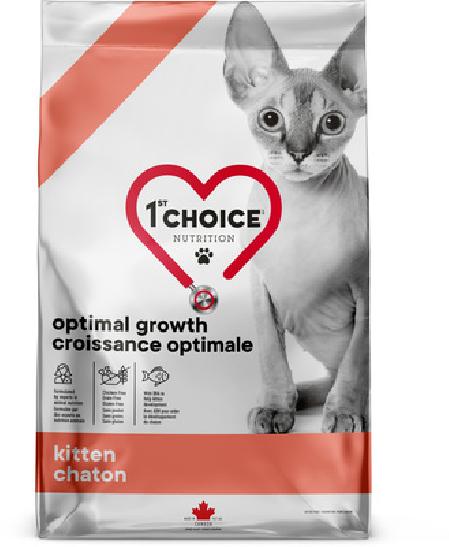 1st Choice Care Сухой корм для котят Оптимальный рост Треска, Лосось Optimal 102.1.102, 1,8 кг, 55795, 4500100397
