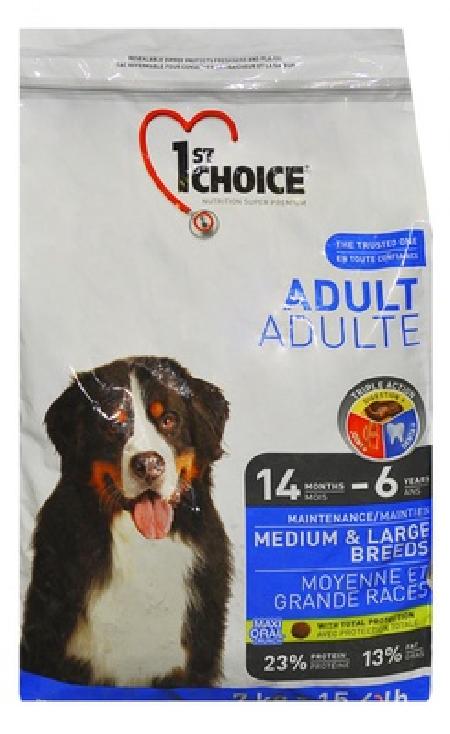 1st Choice Сухой корм для взрослых собак средних и крупных собак Medium&Large Breed | Adult Medium&Large Breed, 15 кг 