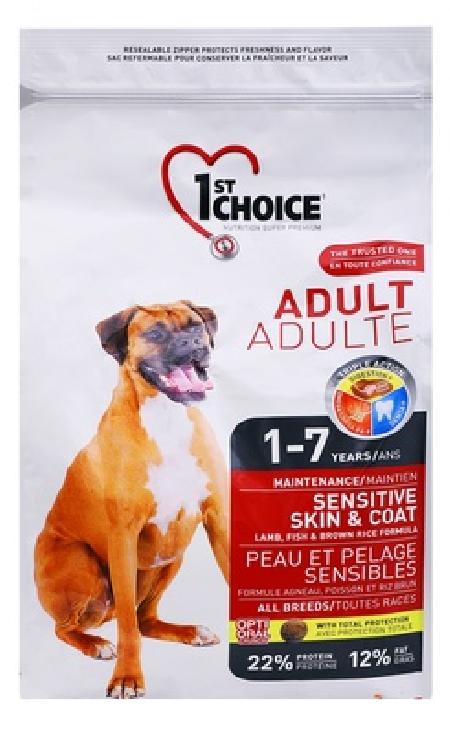 1st Choice Сухой корм для взрослых собак с ягненком Sensitive Skin&Coat, 15,000 кг