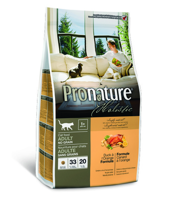 Pronature Holistic для взрослых Кошек Утка с апельсином 102.2020, 0,34 кг 