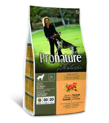 Pronature Holistic для взрослых собак Утка с апельсином 102.2002, 13,600 кг