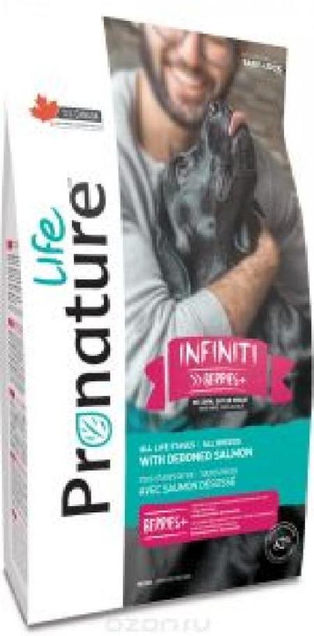 Pronature Life Fit Infiniti корм для щенков и взрослых собак всех пород, лосось 11,3 кг
