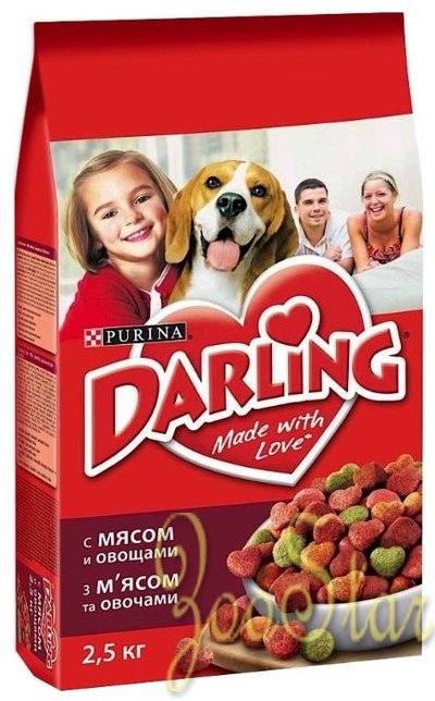 Darling корм для взрослых собак всех пород, мясо с овощами 2,5 кг