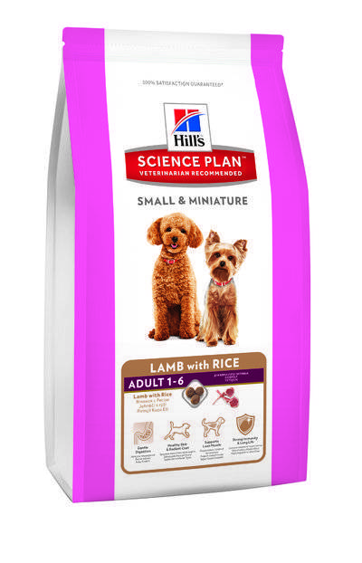 Hills Science Plan Сухой корм для взрослых собак малых и миниатюрных пород с ягненком (Adult Small&Miniature) 10514604234, 0,3 кг, 40483, 12300100402
