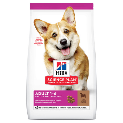 Hills Science Plan Сухой корм для взрослых собак малых и миниатюрных пород с ягненком (Adult Small&Miniature) 604319, 6 кг , 12400100402