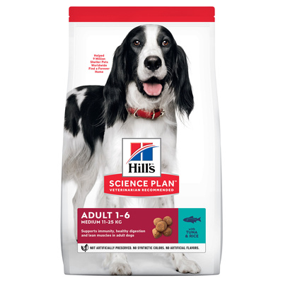 Hills Science Plan Сухой корм для взрослых собак с тунцом и рисом (Adult  Tuna & Rice) 604279 2,500 кг 41697