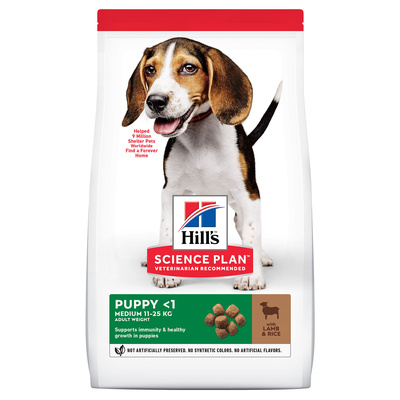 Hills Science Plan Сухой корм для щенков с ягненком и рисом: средние гранулы (Puppy Lamb&Rice) 604269 0,800 кг 41448