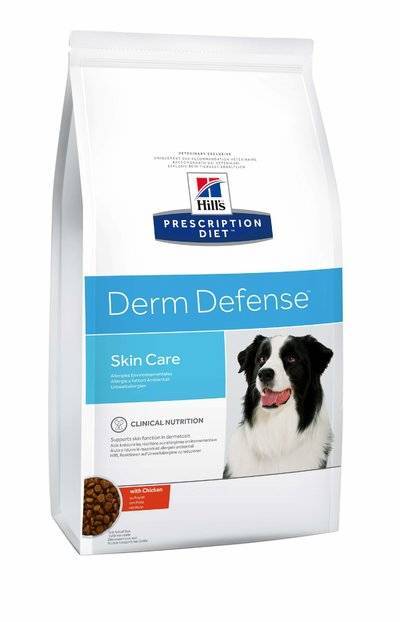 Hills Prescription Diet Сухой корм для собак для защиты и восстановления кожи при аллергии, блошином и атопическом дерматите, с курицей (Derma Defence) 10562U, 2 кг 