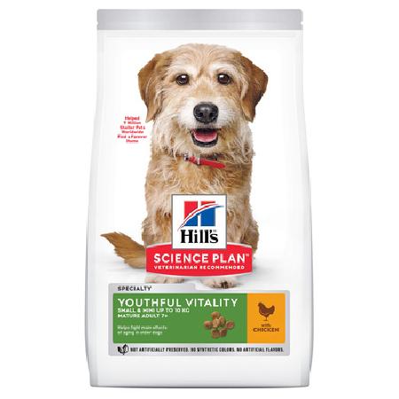 Hills Youthful Vitality корм для пожилых собак малых пород, курица с рисом 750 гр, 900100402