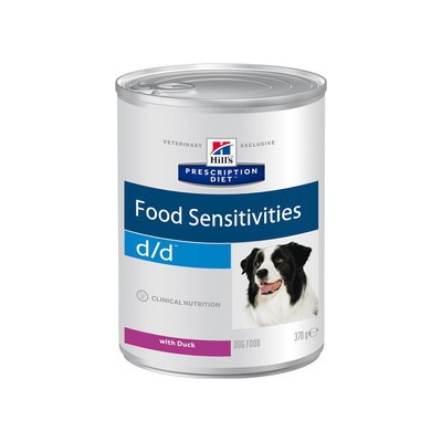 Hills вет.консервы Консервы для собак D/D лечение пищевой аллергией с уткой и рисом (D/D Duck & Rice) 8003U, 0,370 кг
