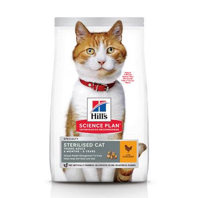 Hills Science Plan Сухой корм для кастрированных котов и кошек:1- 6лет (Adult Sterilised Cat Chicken) 604180607274 10,000 кг 37807, 10100100404