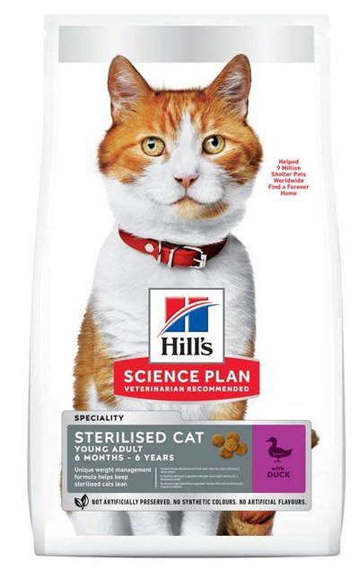 Hills Science Plan Для кастрированных котов и кошек: 1- 6лет с уткой (Adult Duck) 607276 0,300 кг 43587