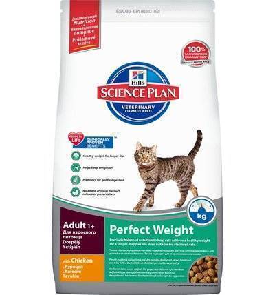 Hills Science Plan Сухой корм для взрослых кошек Идеальный вес (Perfect Weight) 3673T604085 1,500 кг 24873, 2100100404