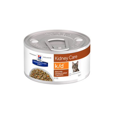 Hills вет.консервы Консервы Рагу K/D для кошек при лечении почек с курицей (603879), 0,082 кг, 4700100405