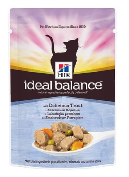 Hills Ideal Balance влажный корм для взрослых кошек всех пород, форель 85 гр