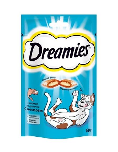 Dreamies Лакомые подушечки для кошек с лососем 7554  10227849 0,060 кг 22973