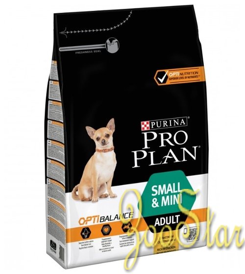 Purina Pro Plan Сухой корм для взрослых собак малых пород с курицей и рисом (Small&Mini Adult Chicken&Rice) - 1227221612444212 3,000 кг 11549, 4100100530